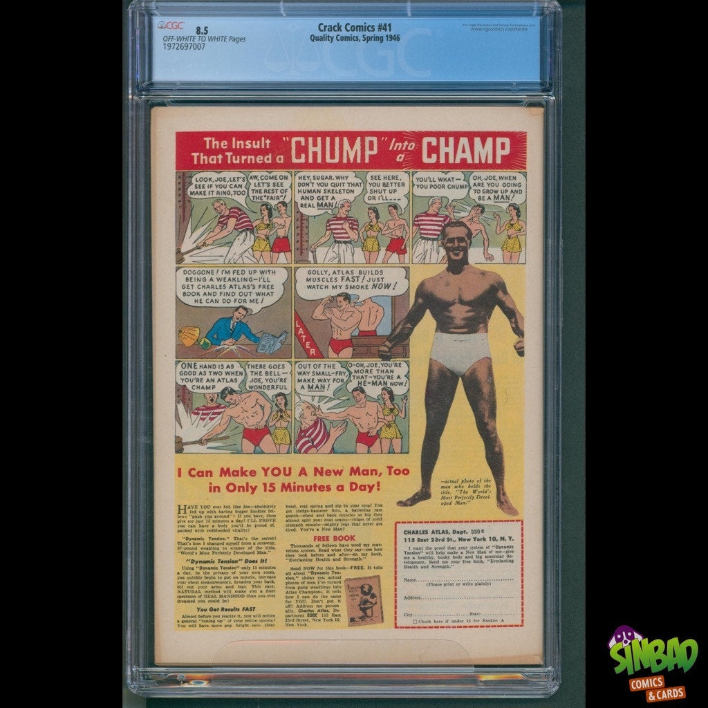 Crack Comics #41 High Grade Golden Age! CGC 8.5