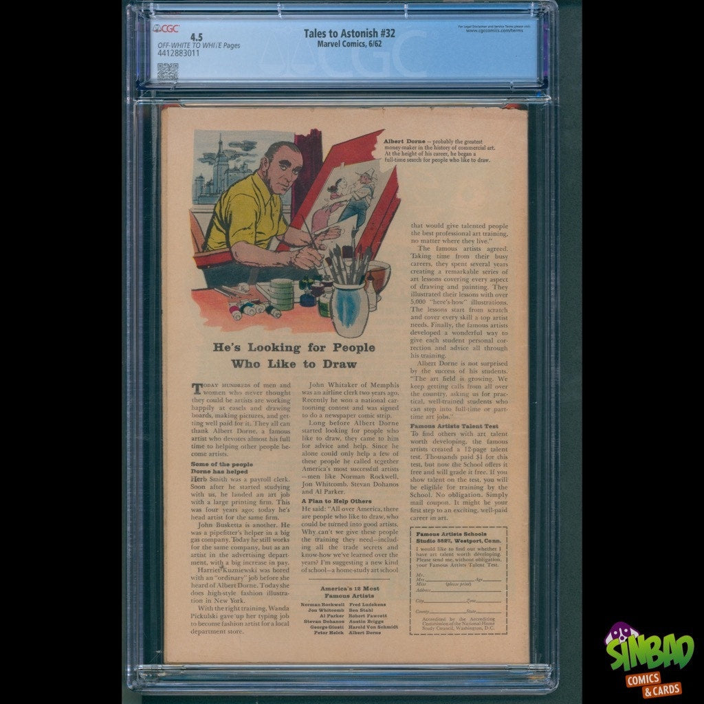 Tales to Astonish #32 Medusa (Gorgon) story CGC 4.5